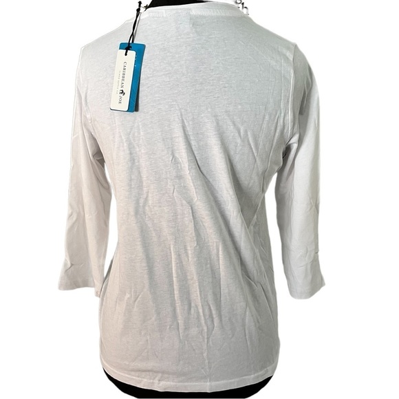 NWT Caribbean Joe Shell Theme Christmas T Shirt Small Novelty Print - Picture 2 of 6